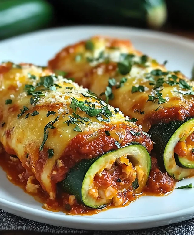 Zucchini Lasagna Roll Ups