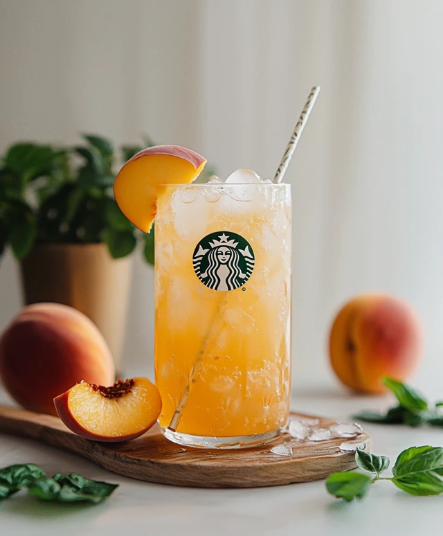 Iced Peach Green Tea Lemonade