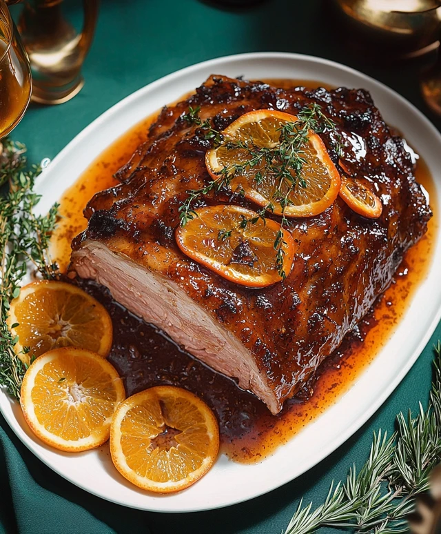 Orange Glazed Roast Pork