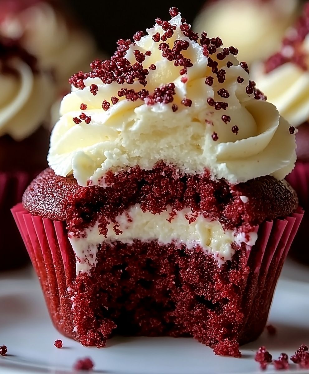 Red Velvet Cheesecake Cupcakes