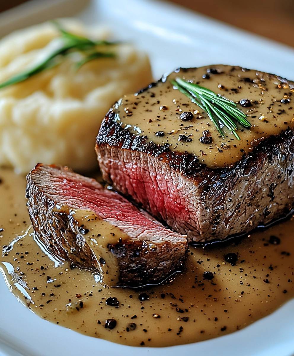 Filet Mignon Peppercorn Sauce