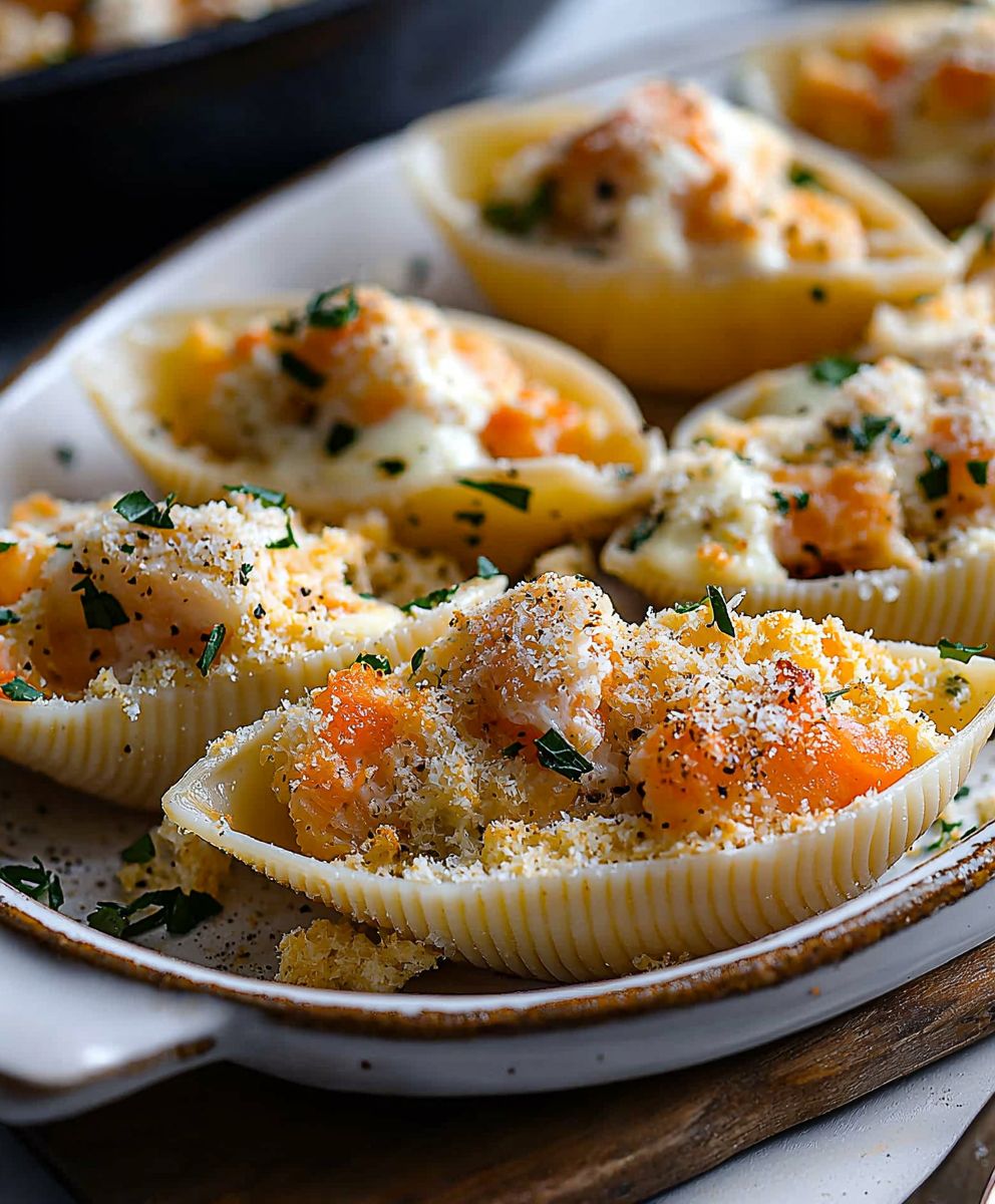 Seafood stuffed shells
