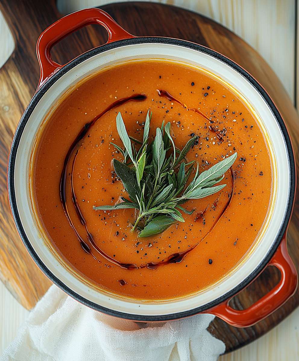 Roasted Tomato Soup Basil