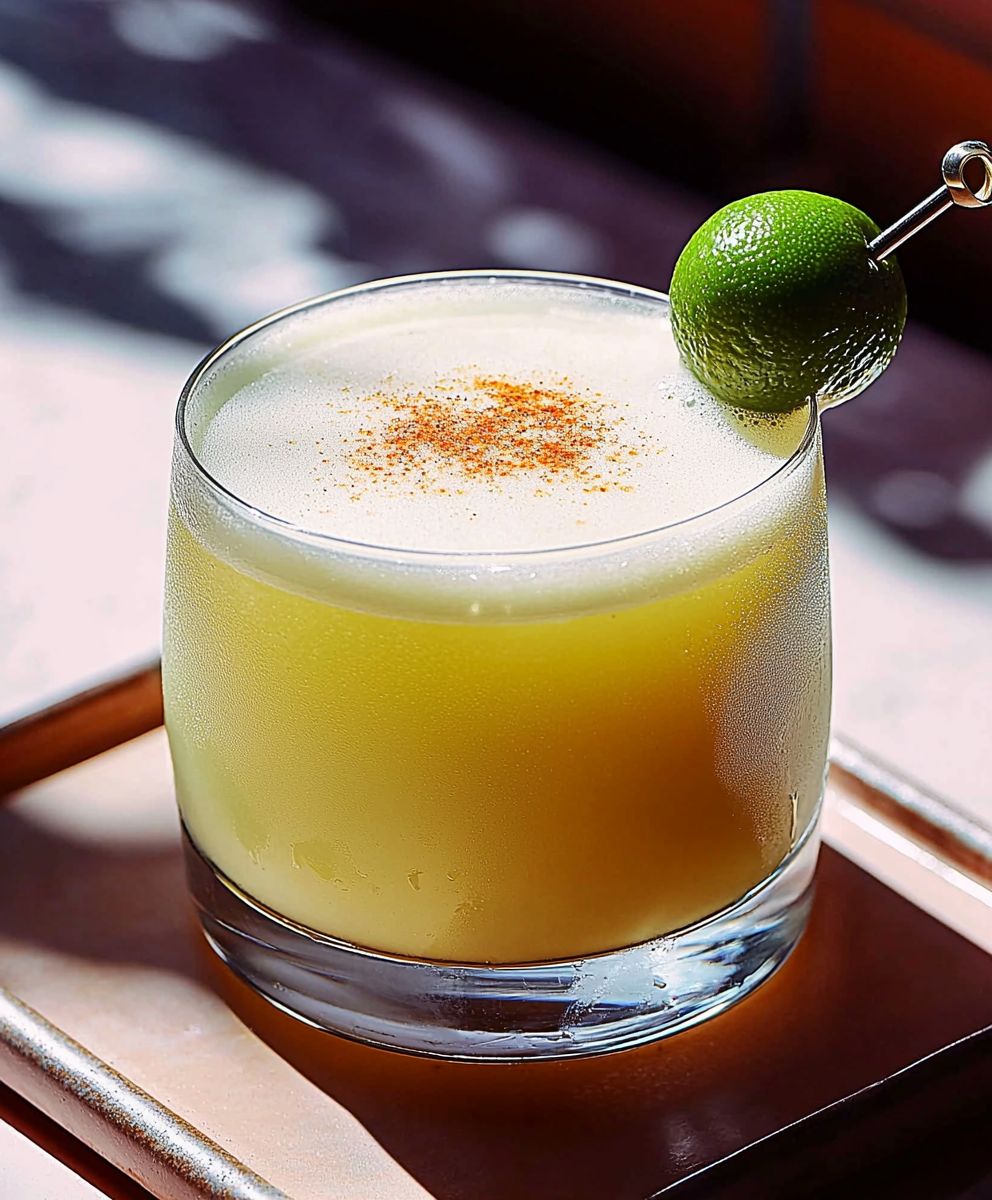 Mezcal Sour Cocktail