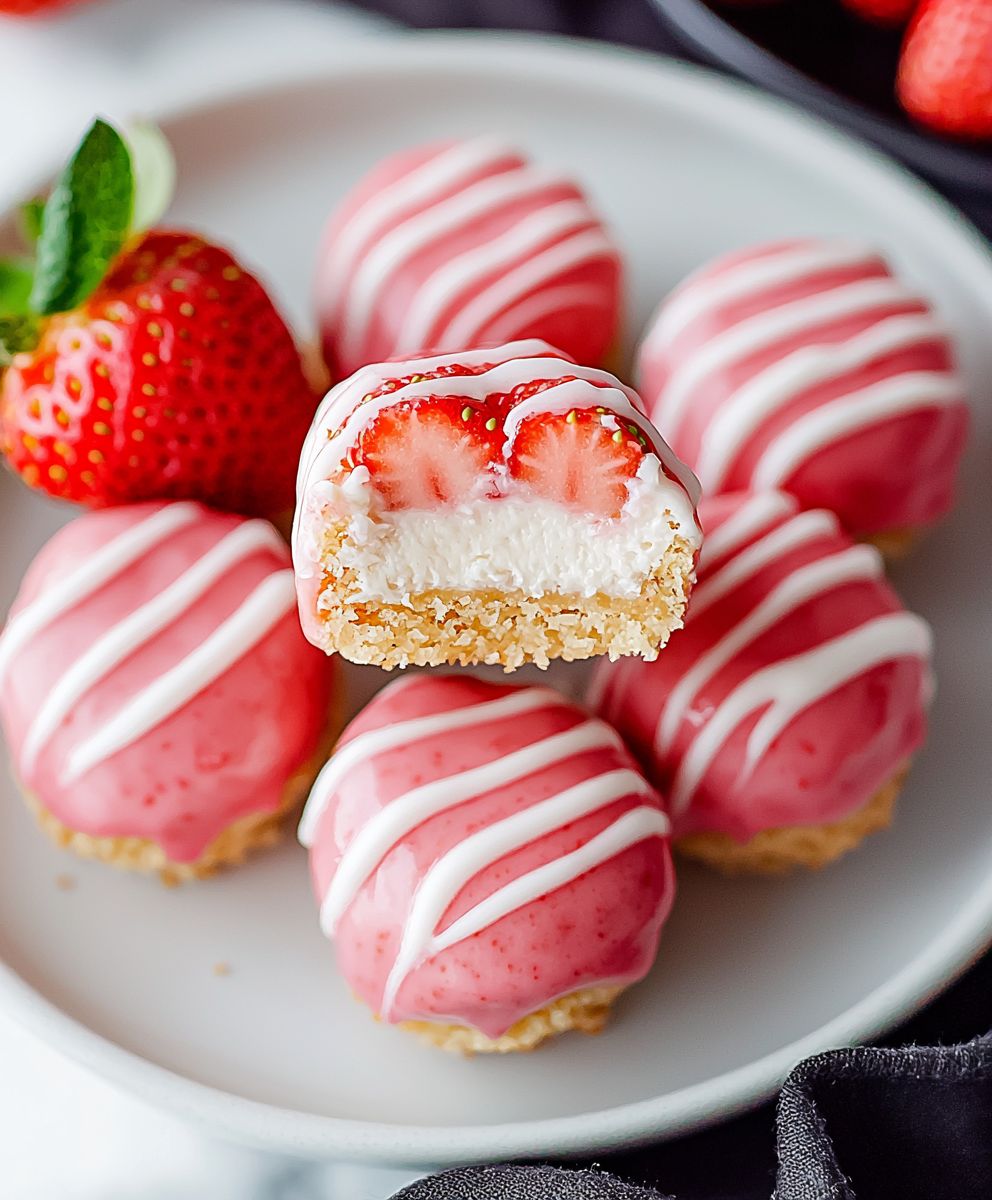 Strawberry Cheesecake Bites