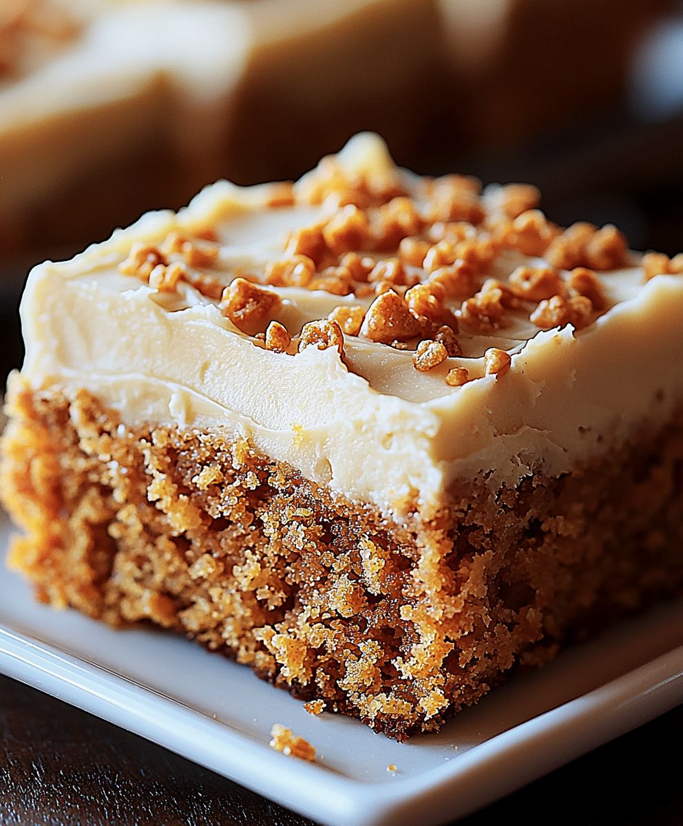 Pumpkin bars cream cheese frosting