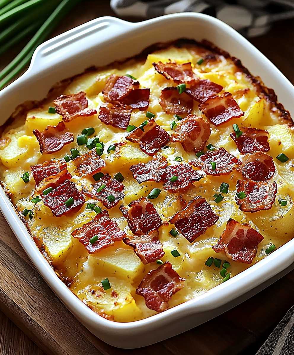 Bacon potato egg casserole