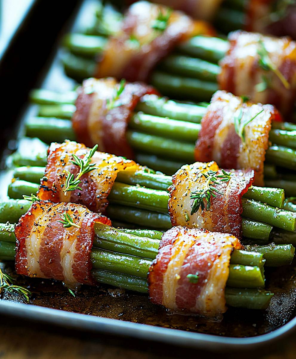 Bacon green bean bundles