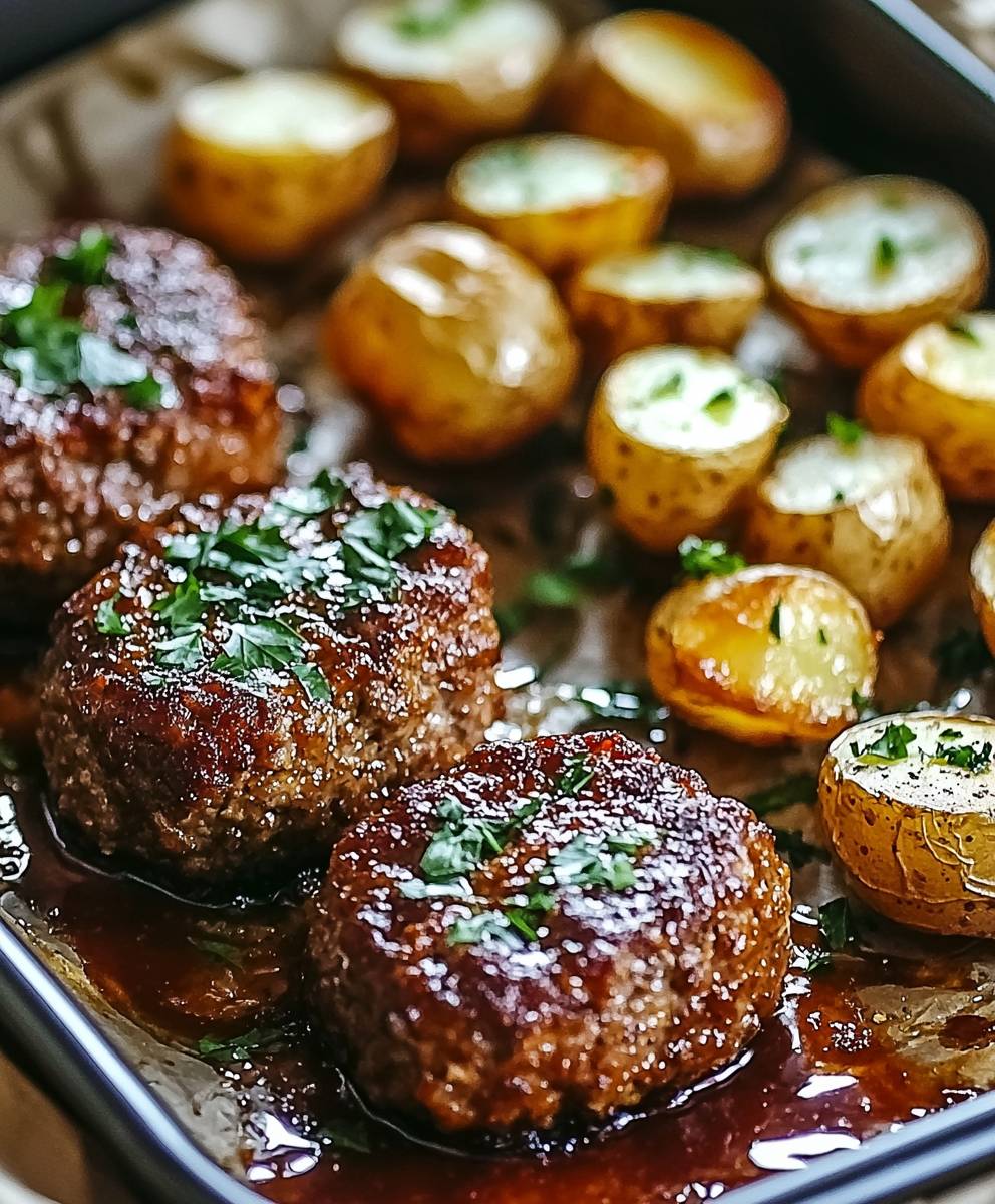 Sheet Pan Mini Meatloaf