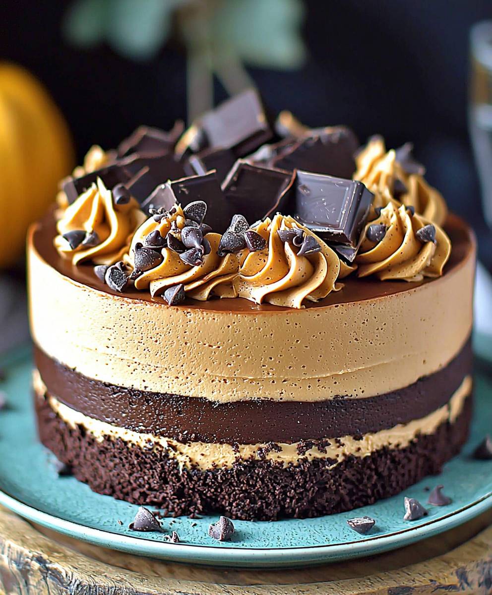 Pumpkin Chocolate Mousse Cake