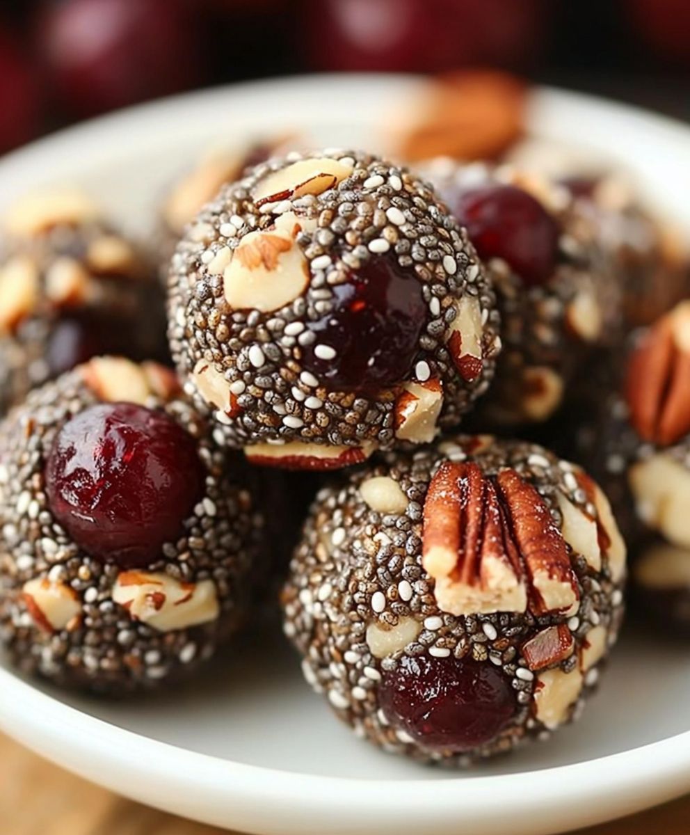 Cherry Pecan Chia Bites