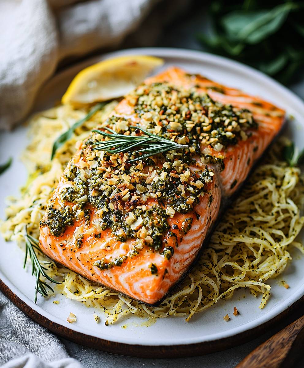 Pesto Crusted Salmon