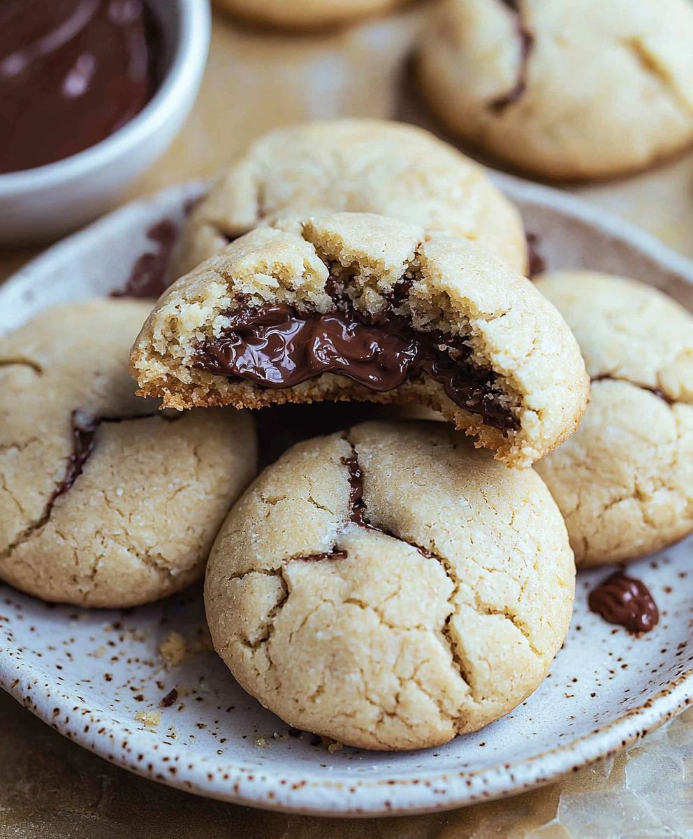 Nutella Stuffed Cookies