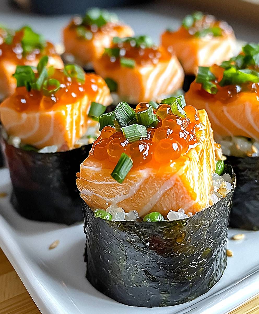 Spicy Salmon Sushi Cups