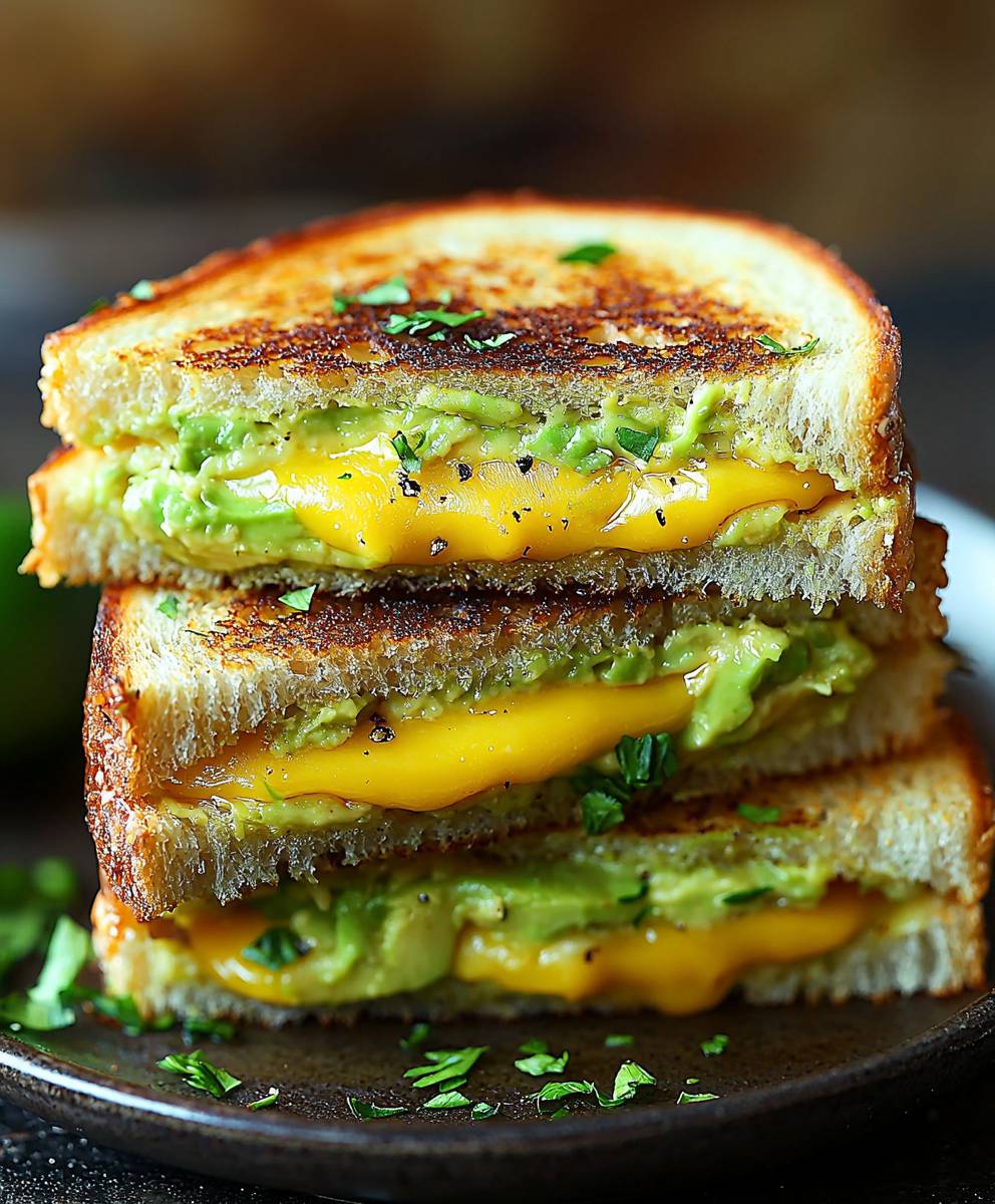 Avocado grilled cheese