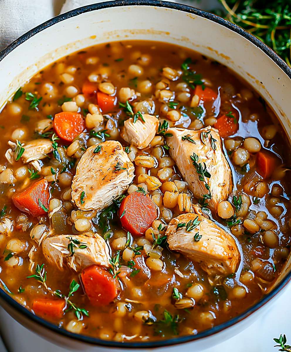Chicken barley stew