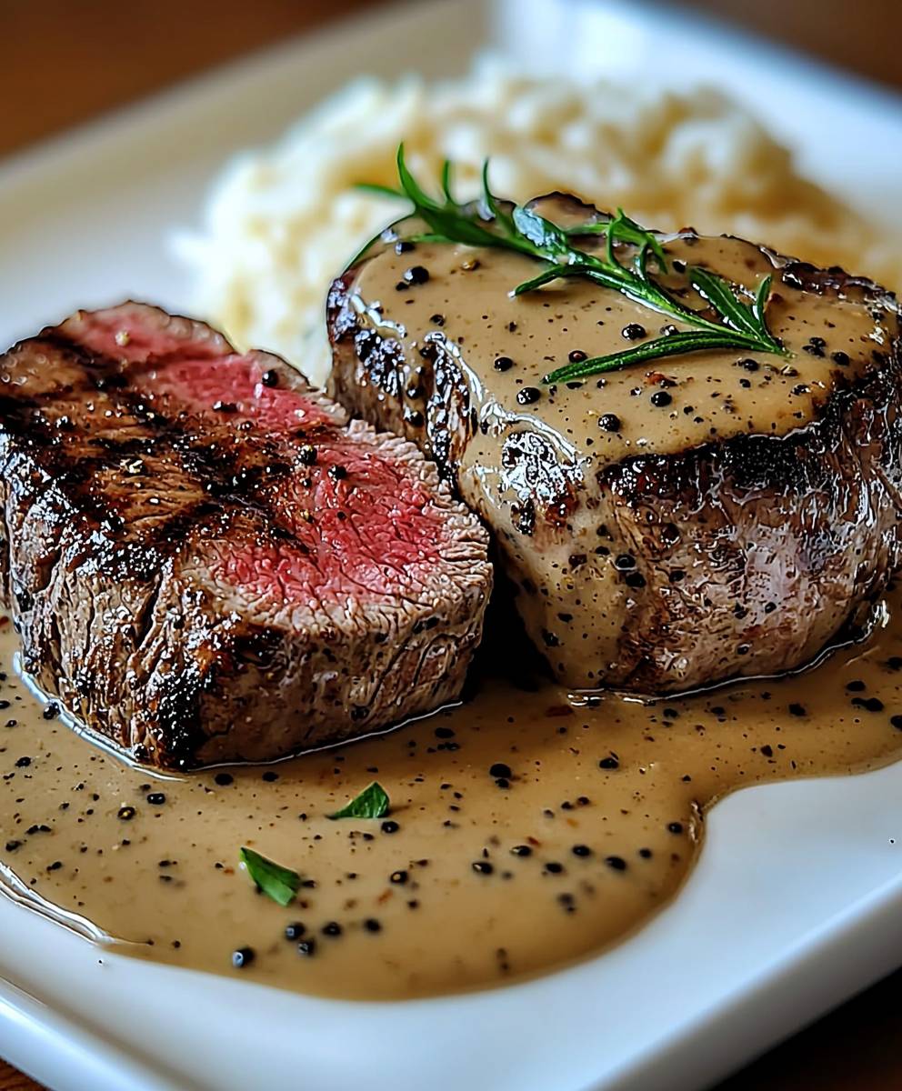 Filet Mignon Peppercorn Sauce