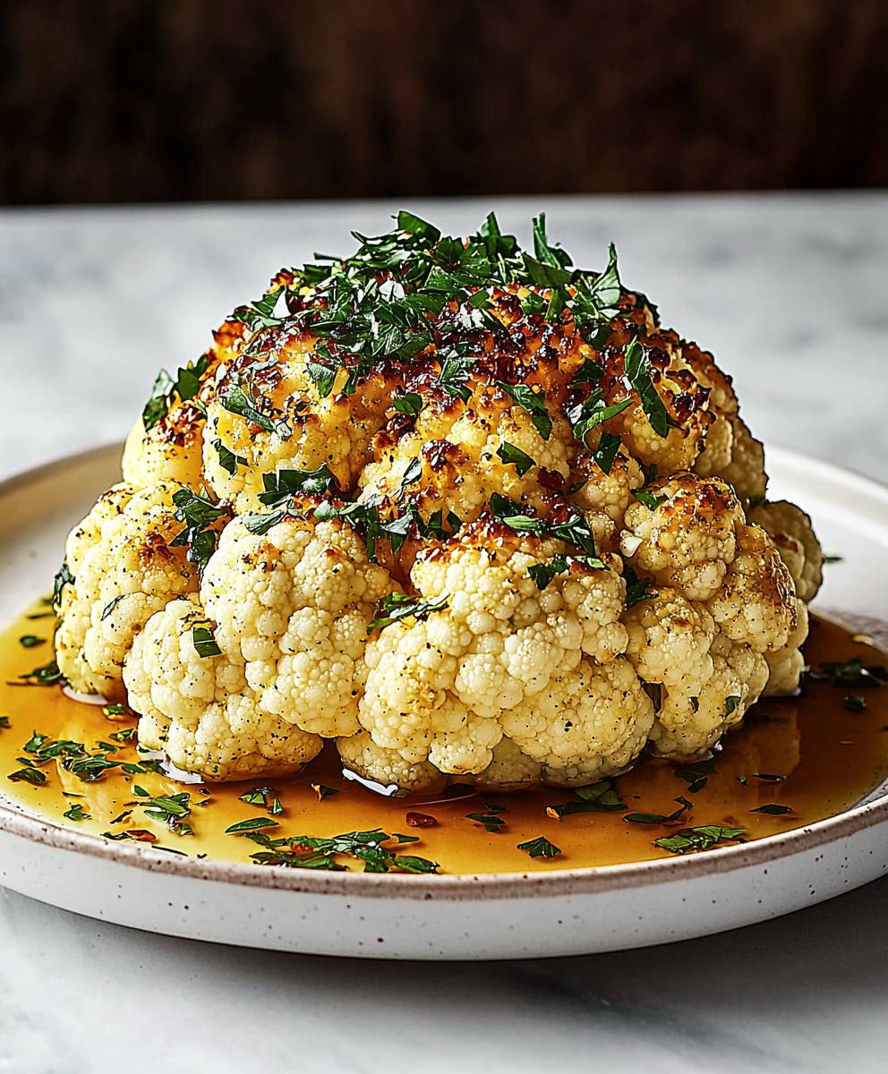 Whole Roasted Cauliflower Dish
