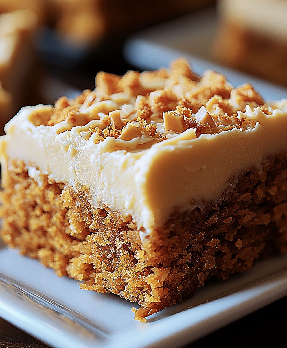 Pumpkin bars cream cheese frosting