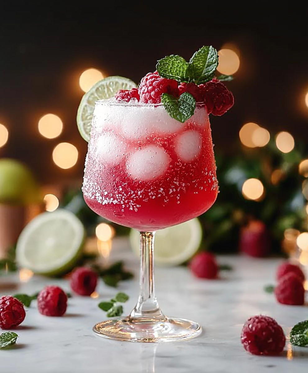 Raspberry Lime Fizz Mocktail