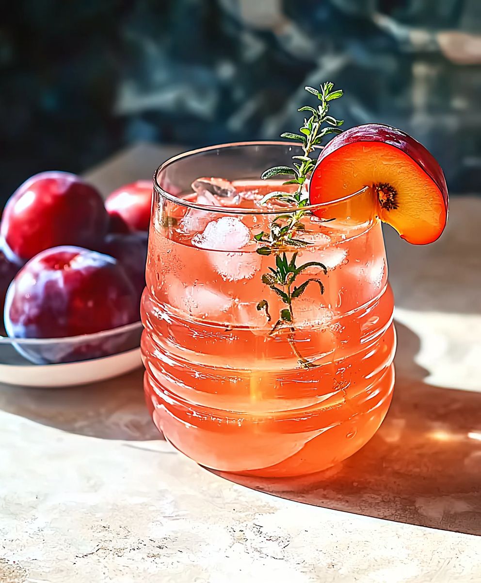 Plum Thyme Chile Infused Water