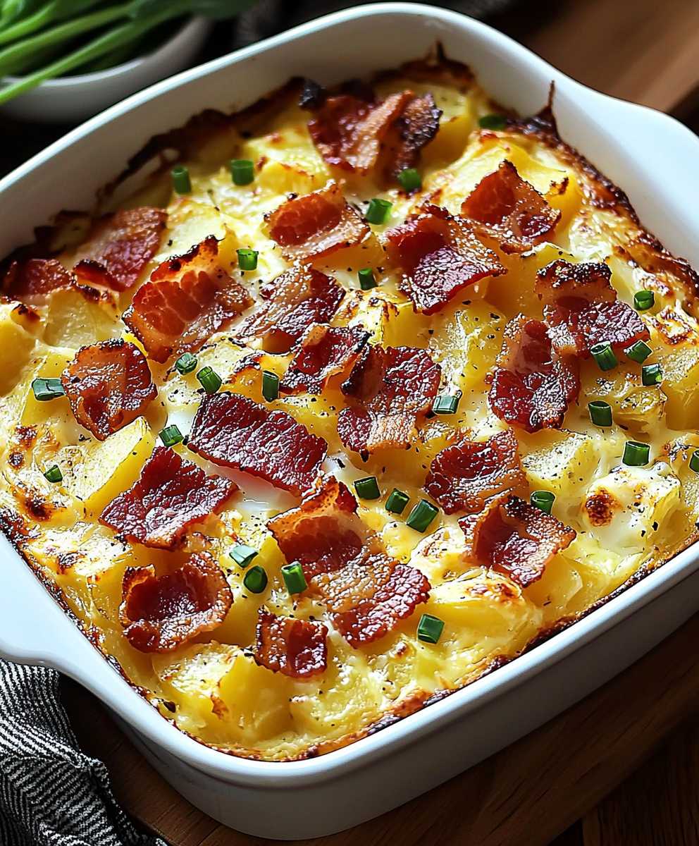 Bacon potato egg casserole