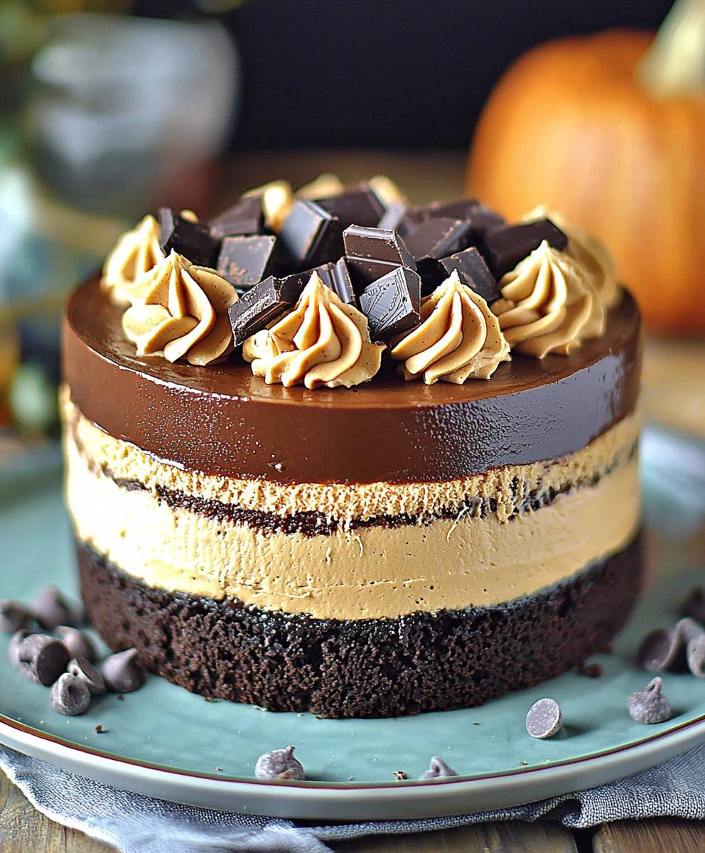 Pumpkin Chocolate Mousse Cake