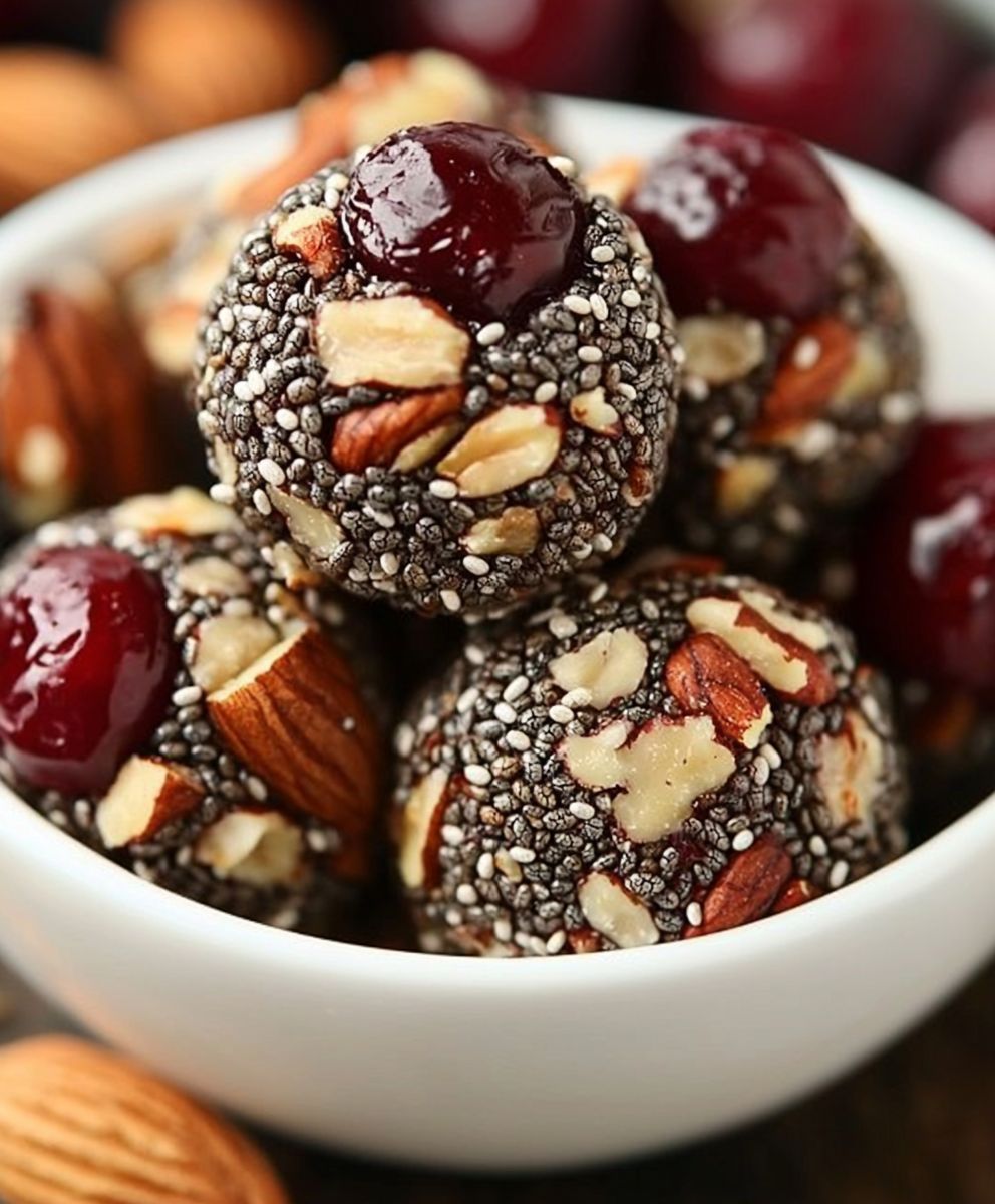 Cherry Pecan Chia Bites