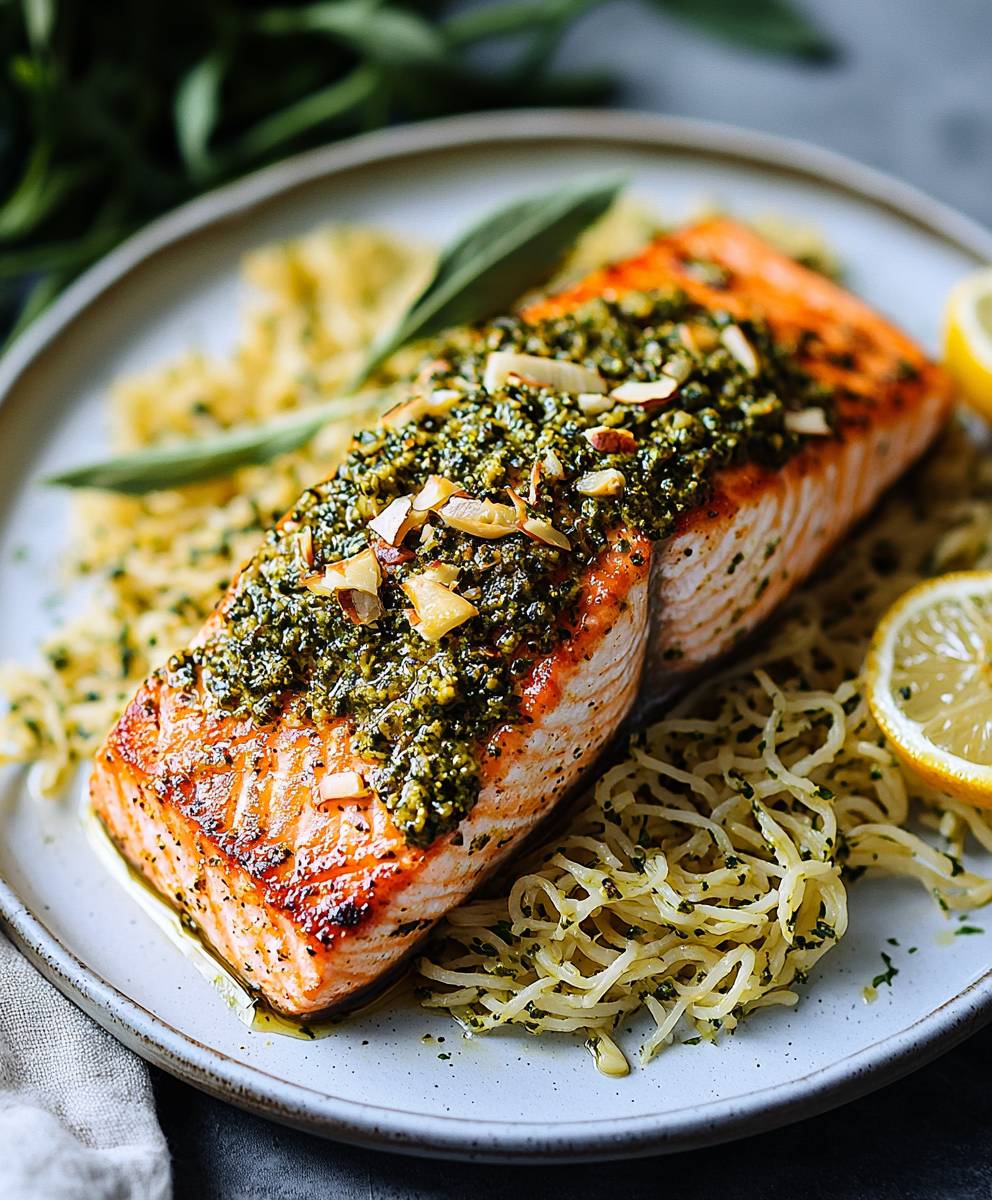 Pesto Crusted Salmon