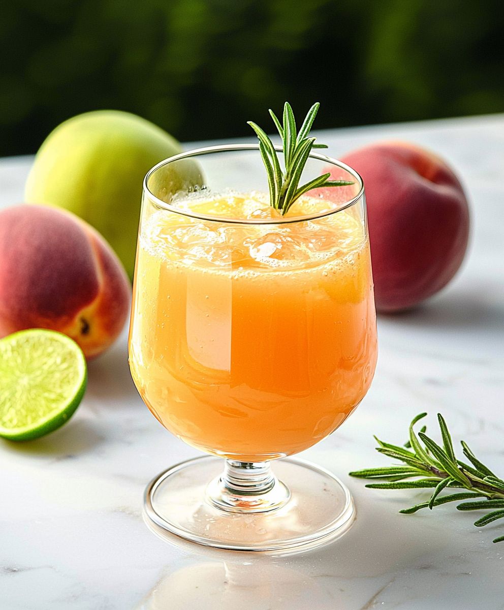 Peach agua fresca