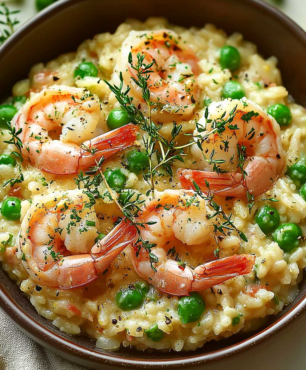 Shrimp Risotto with Peas