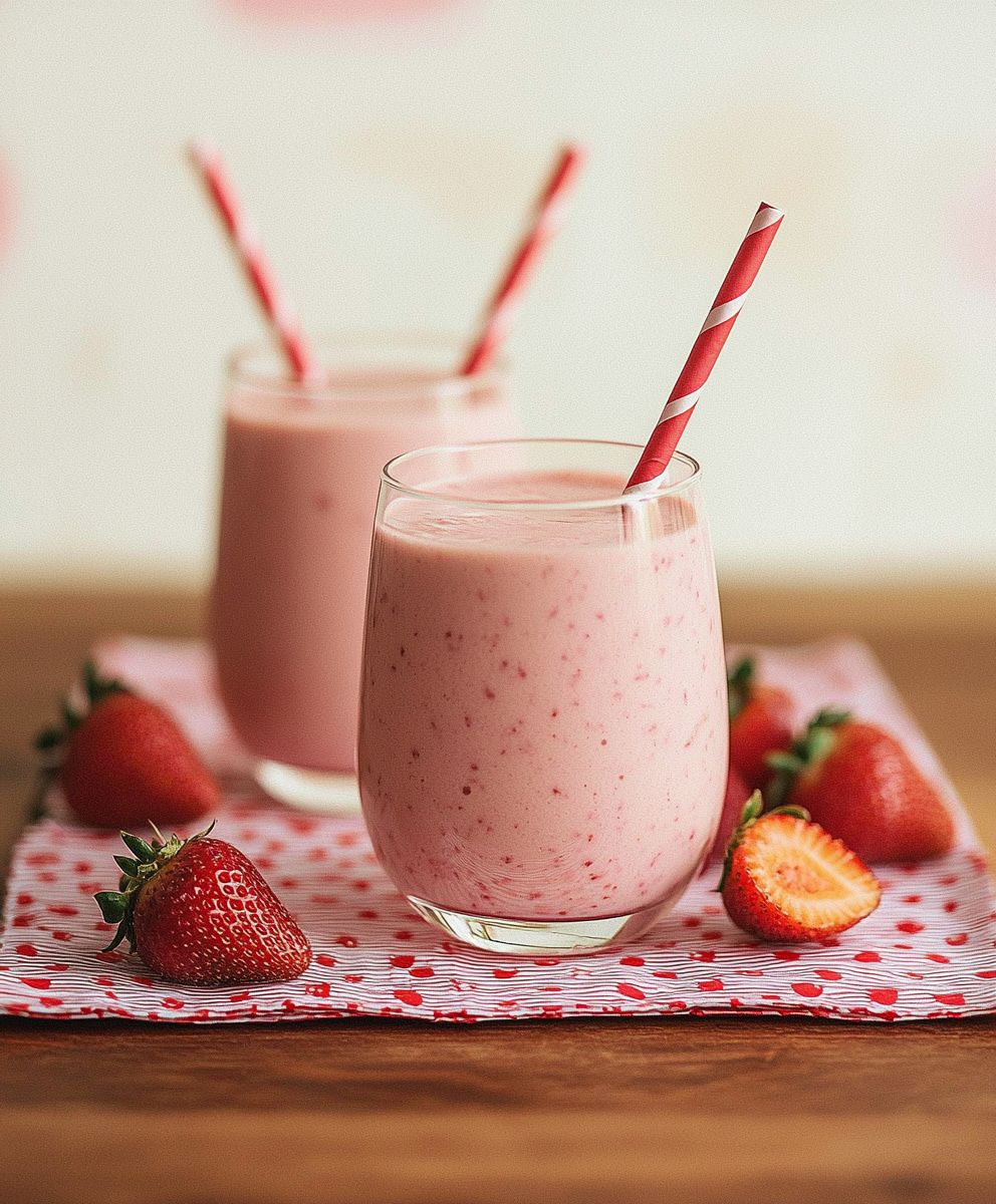 White Chocolate Strawberry Smoothie