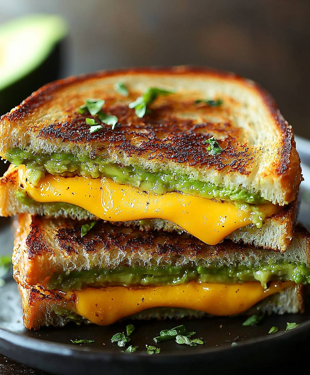 Avocado grilled cheese