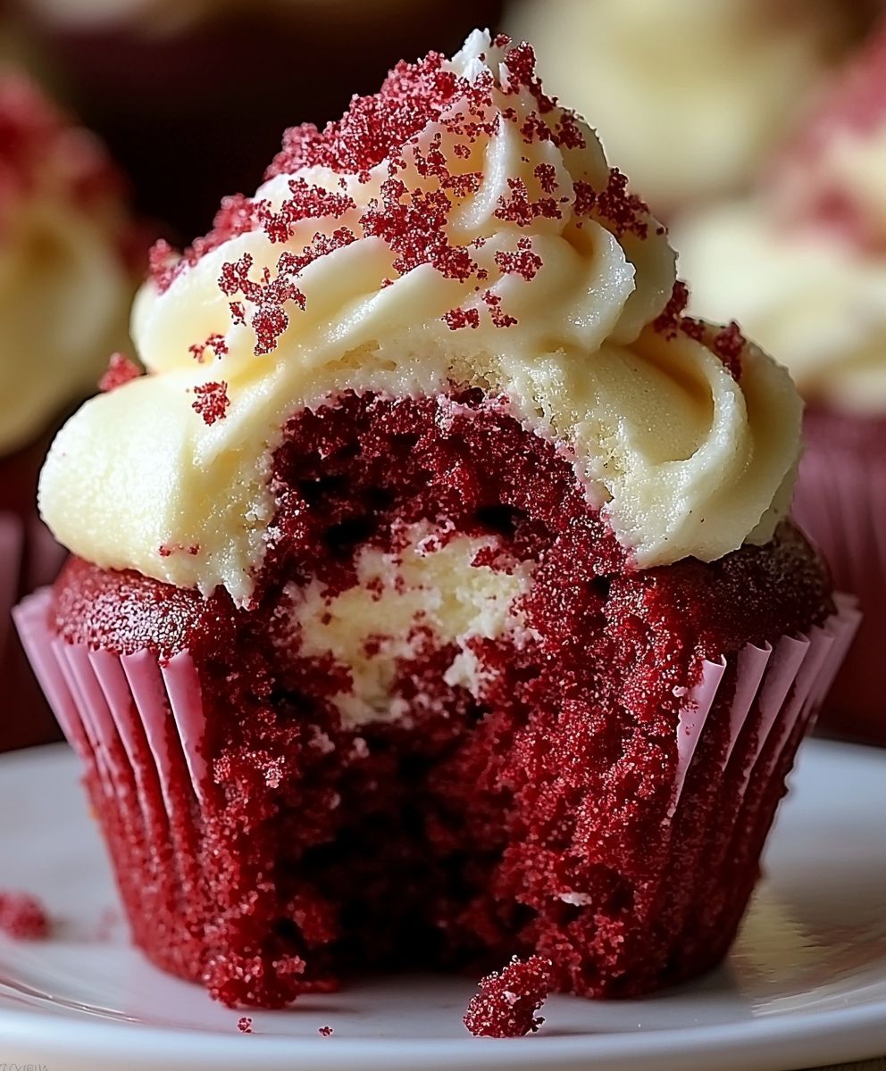Red Velvet Cheesecake Cupcakes