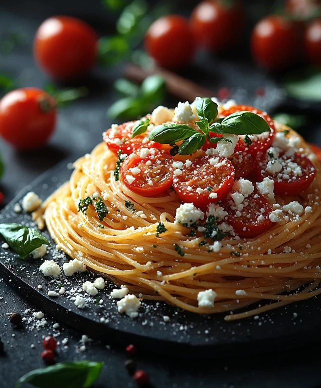 Feta Tomato Pasta Dish