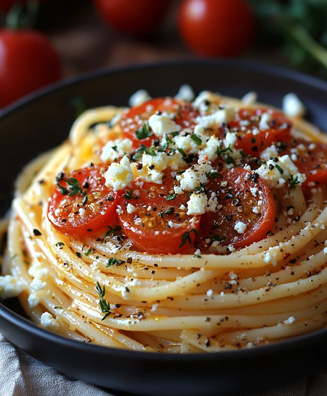 Feta Tomato Pasta Dish