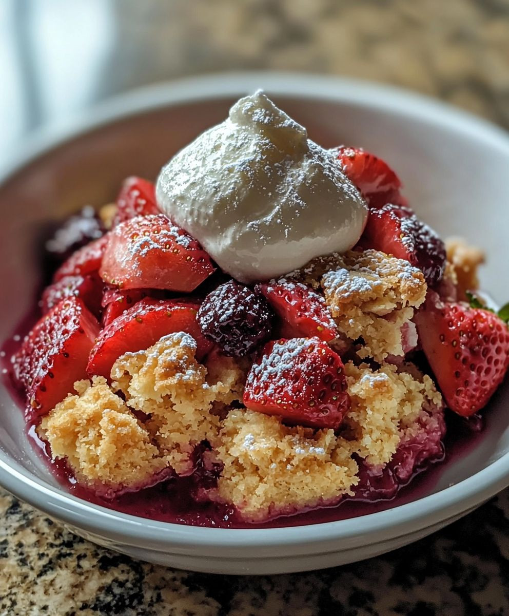 Strawberry Rhubarb Cobbler