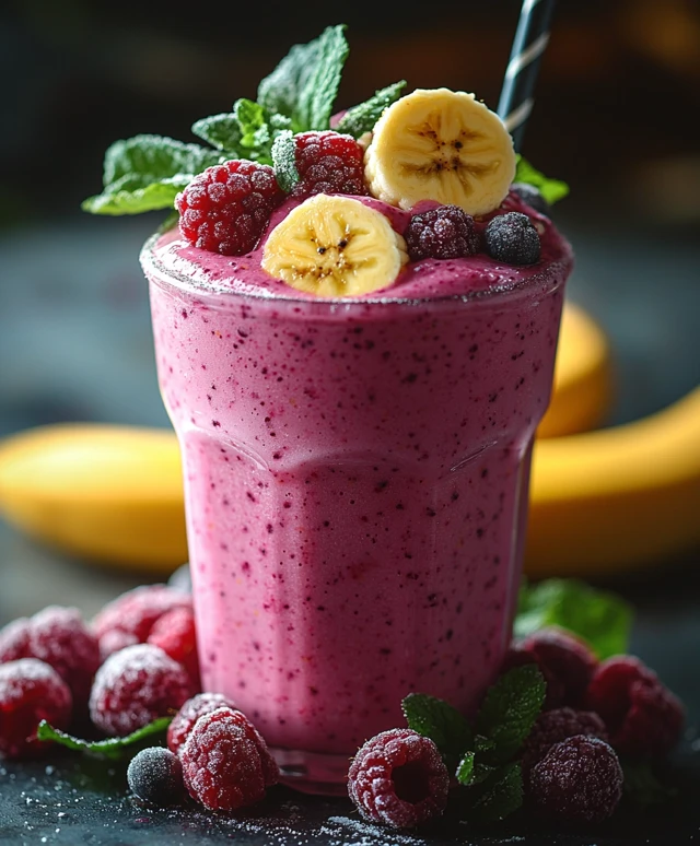 Berry Banana Cauliflower Smoothie