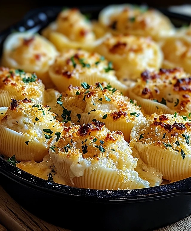 Creamy Seafood Stuffed Shells