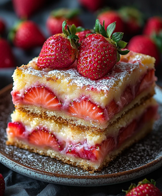 Creamy Strawberry Dessert Bars