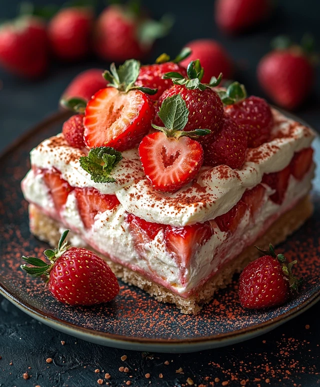 Creamy Strawberry Dessert Bars