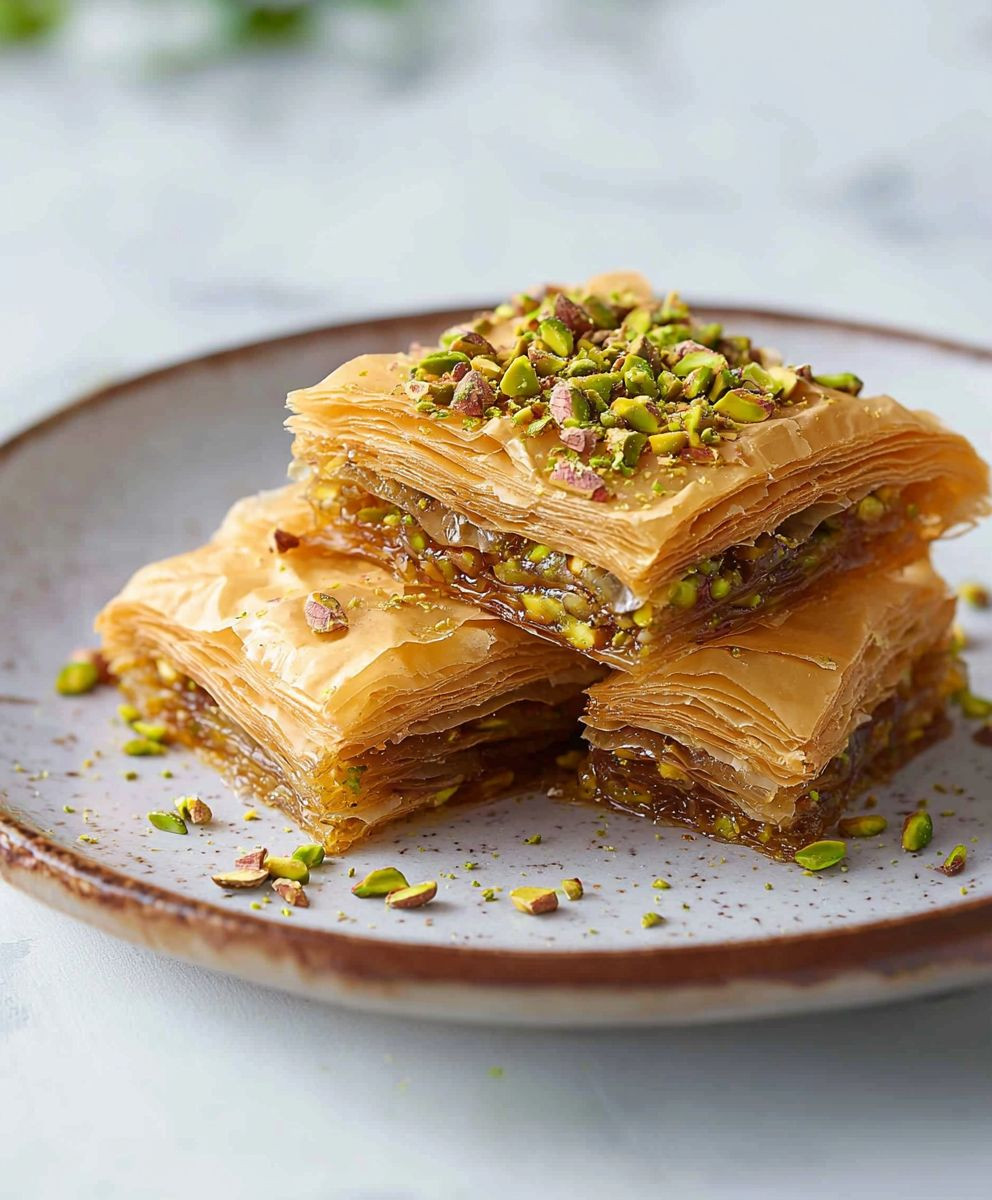Pistachio Baklava Dessert