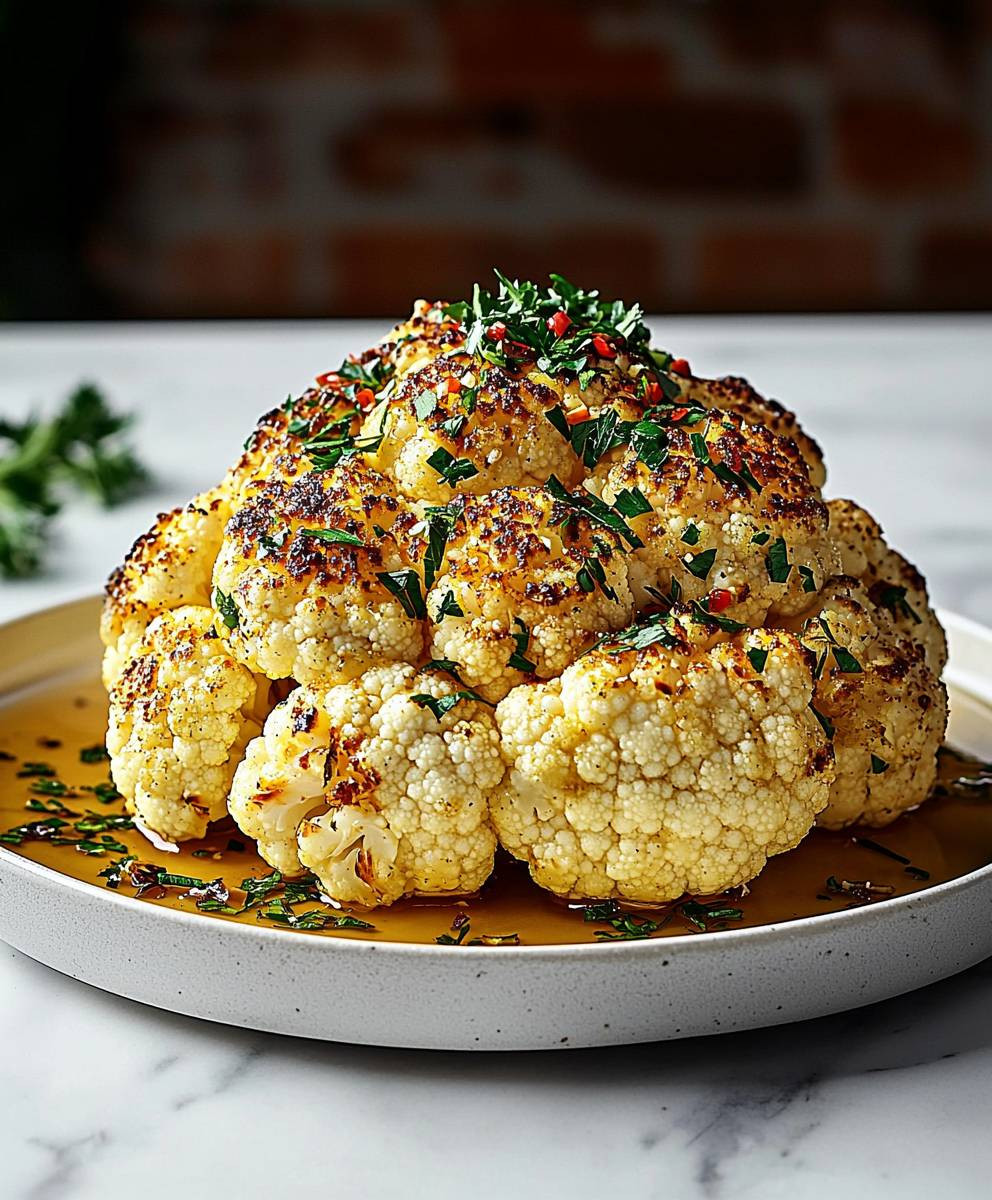 Whole Roasted Cauliflower Dish
