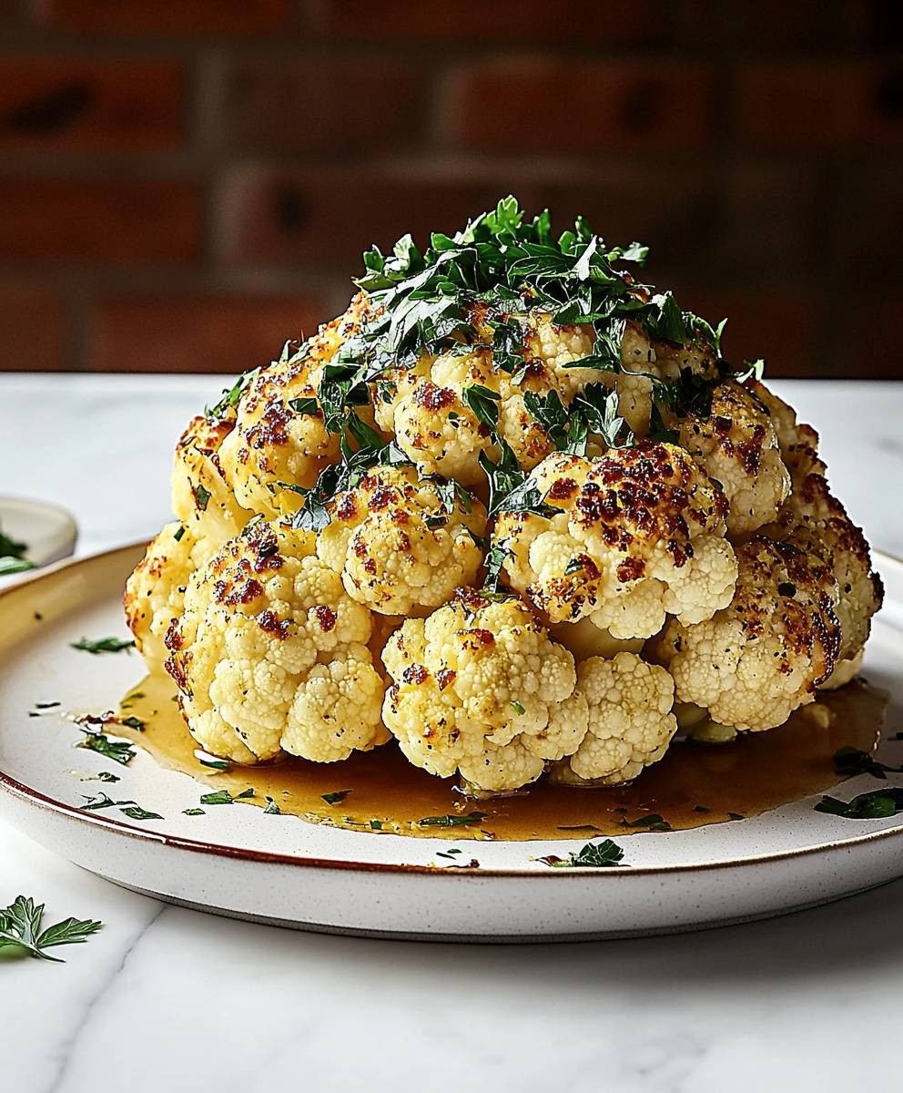 Whole Roasted Cauliflower Dish