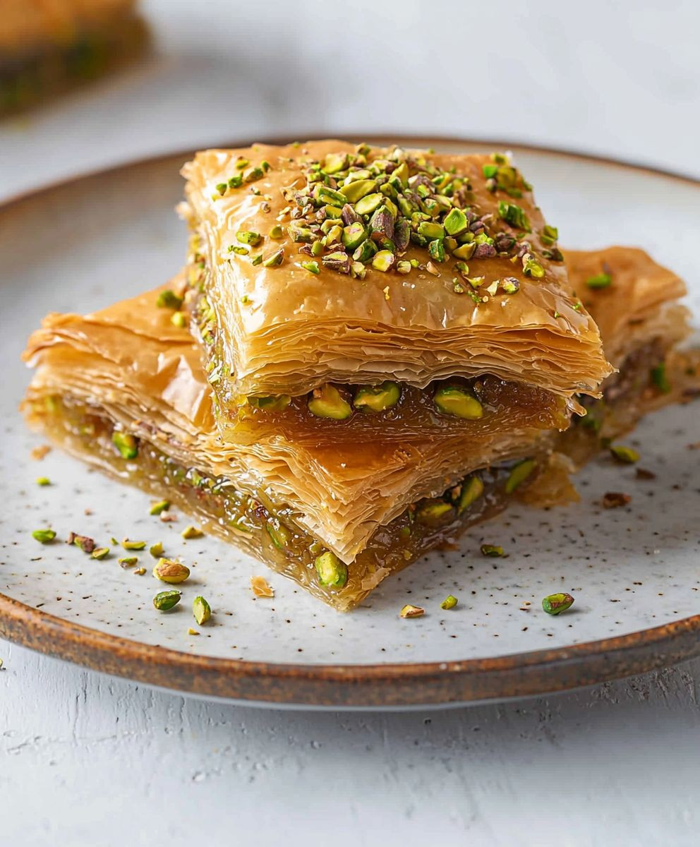 Pistachio Baklava Dessert