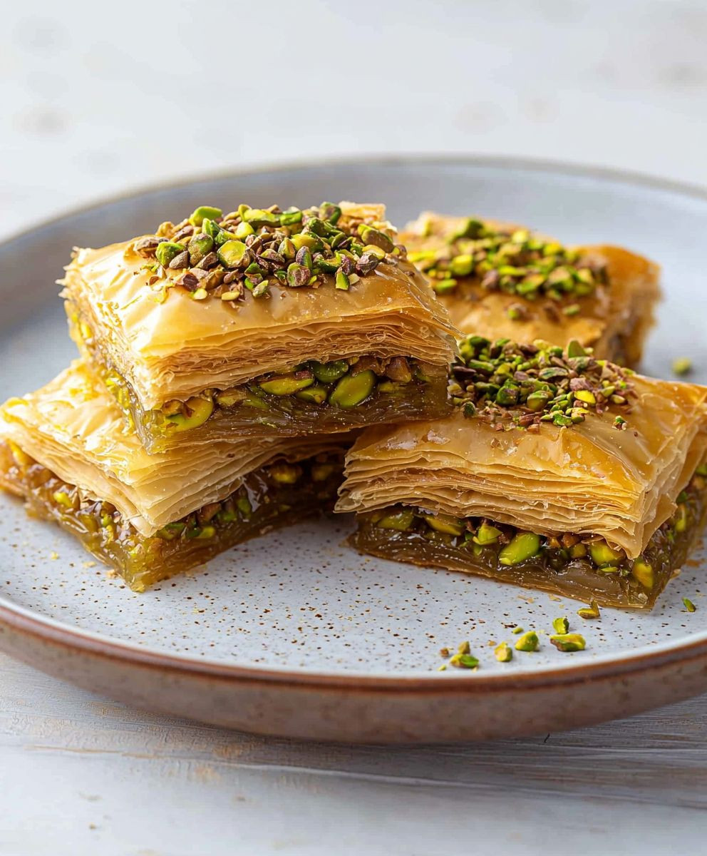 Pistachio Baklava Dessert
