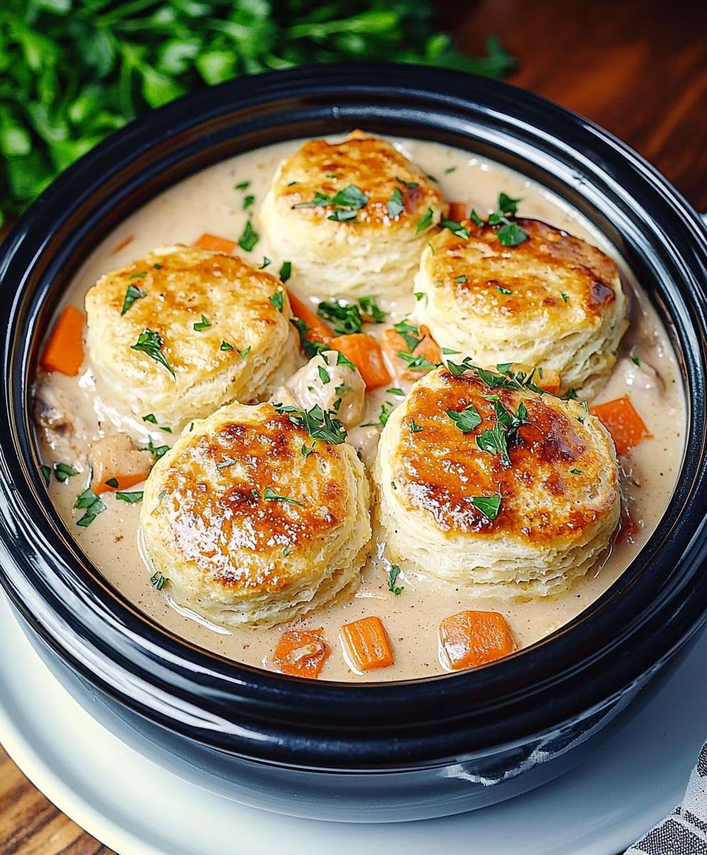 Slow Cooker Chicken Biscuits