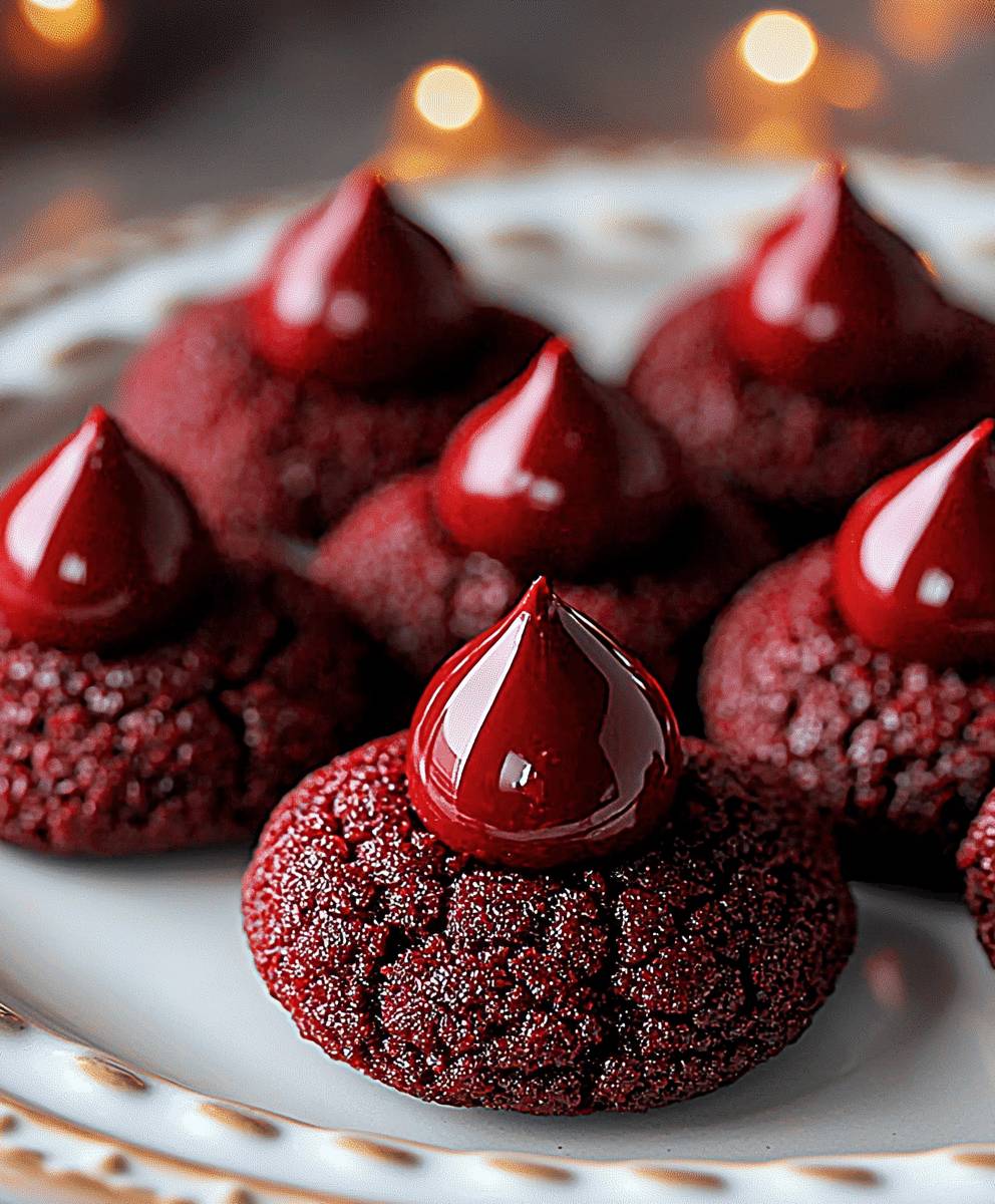 Red Velvet Blossom Cookies