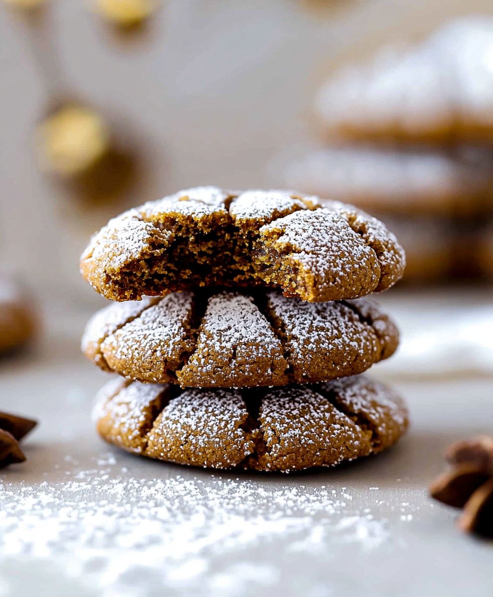 Gingerbread Crinkle Cookies