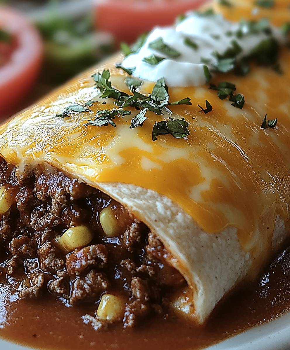 Beef cheese burrito